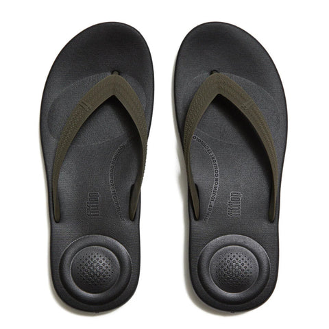 FitFlop - iQushion Mens Textured-Strap Flip-Flops