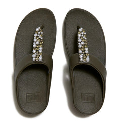 FitFlop - Fino Pearls-And-Crystal Toe-Post Sandals