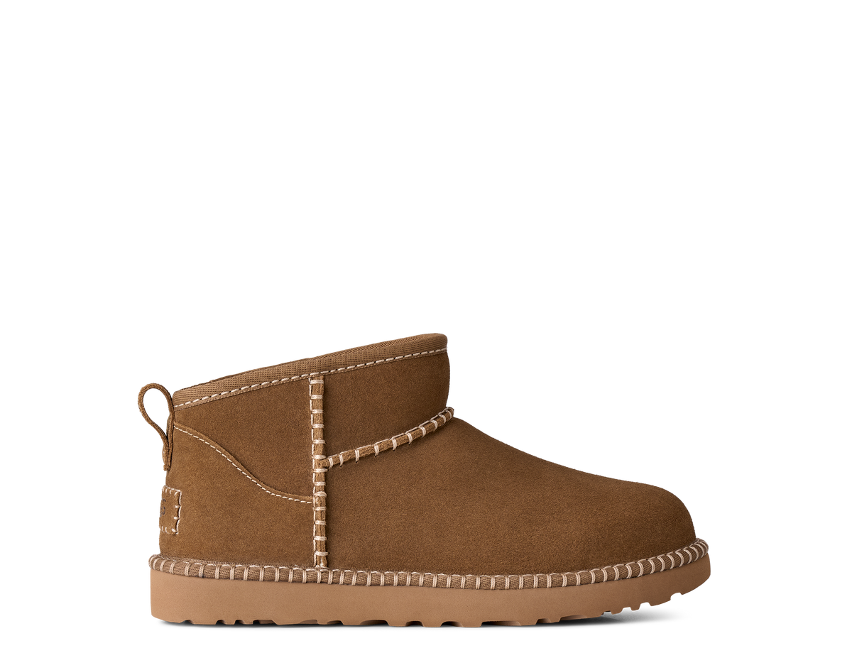 UGG UGG Classic Ultra Mini Botanic Boot Light Bronze UK 3