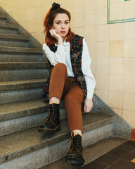 Dr Martens - 1460 Double Stitch Leather Lace Up Boots