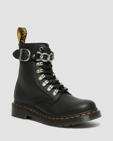 Dr Martens - 1460 Pascal Chain Leather Lace Up Boots