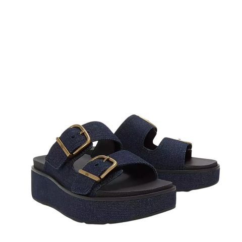 FitFlop - GEN-FF Max Buckle Two-Bar Denim Slides