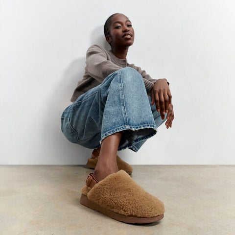 FitFlop - Gen-FF Back-Strap Shearling Mules