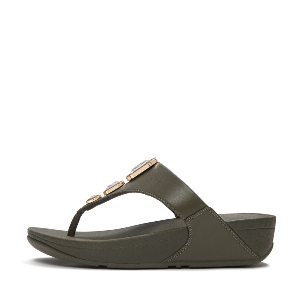 FitFlop - Lulu Bold Crystals Toe-Post Sandals