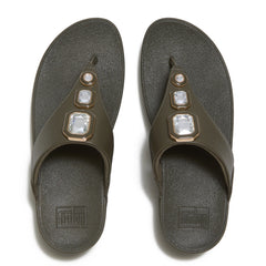 FitFlop - Lulu Bold Crystals Toe-Post Sandals