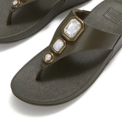 FitFlop - Lulu Bold Crystals Toe-Post Sandals