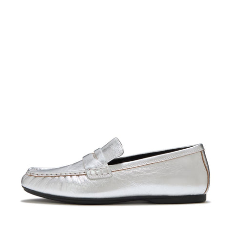 FitFlop - Delicato Soft Leather Loafers (Silver)