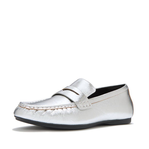 FitFlop - Delicato Soft Leather Loafers (Silver)