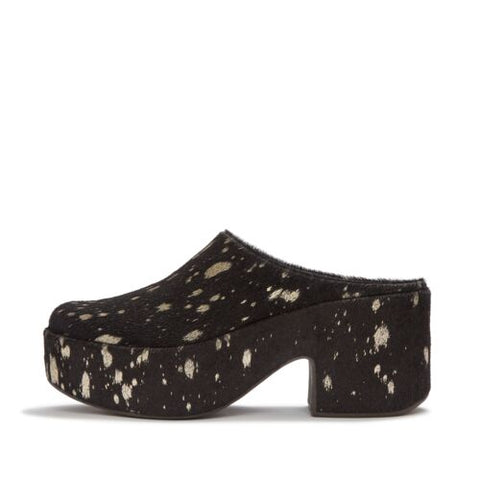 FitFlop - Platfforms Metallic Pony Heeled Mules