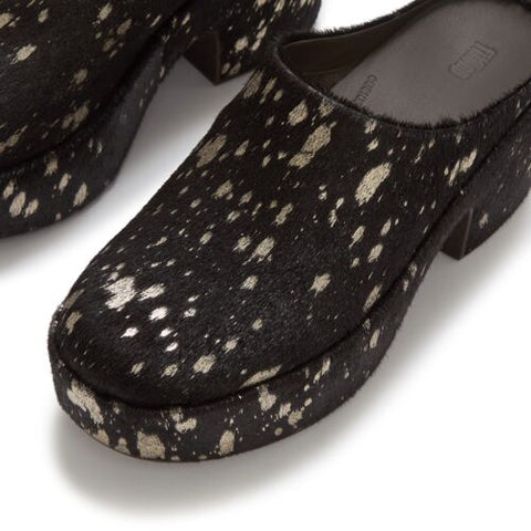 FitFlop - Platfforms Metallic Pony Heeled Mules