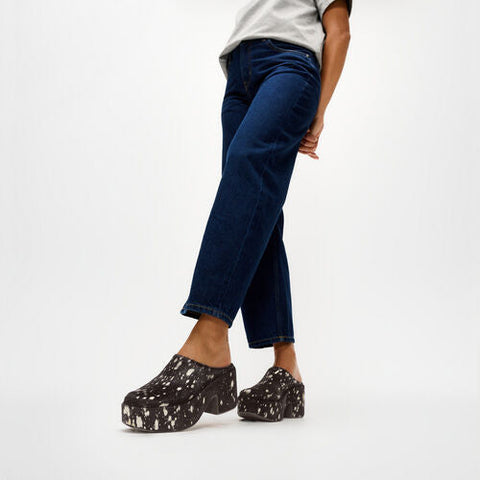 FitFlop - Platfforms Metallic Pony Heeled Mules