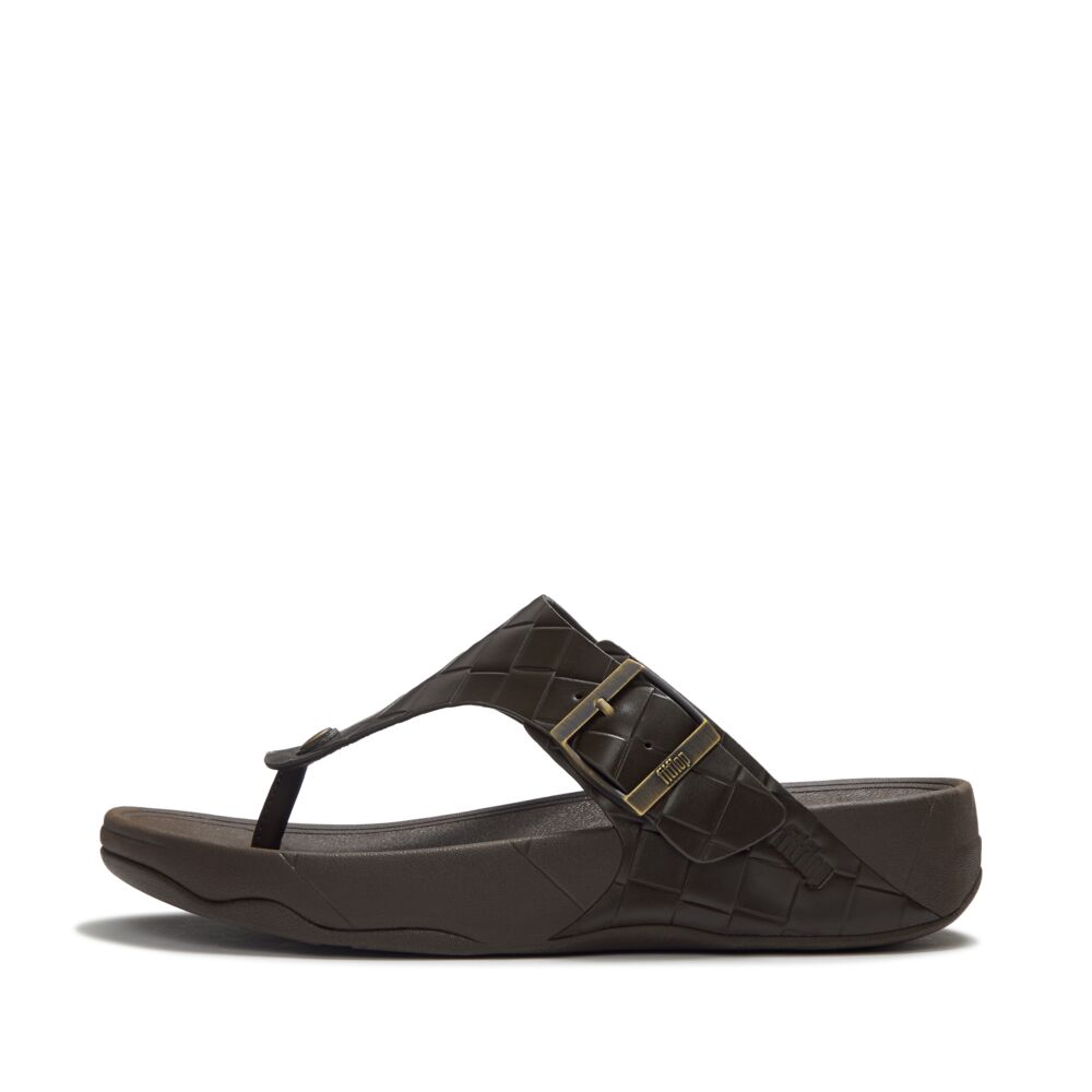 FitFlop - Trakk II Mens Weave Toe-Post Sandals