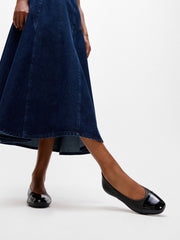 FitFlop - Danser Cap-toe Leather Ballet Flats