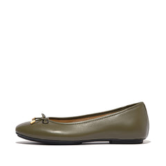 FitFlop - Delicato Bow Soft Leather Ballerinas