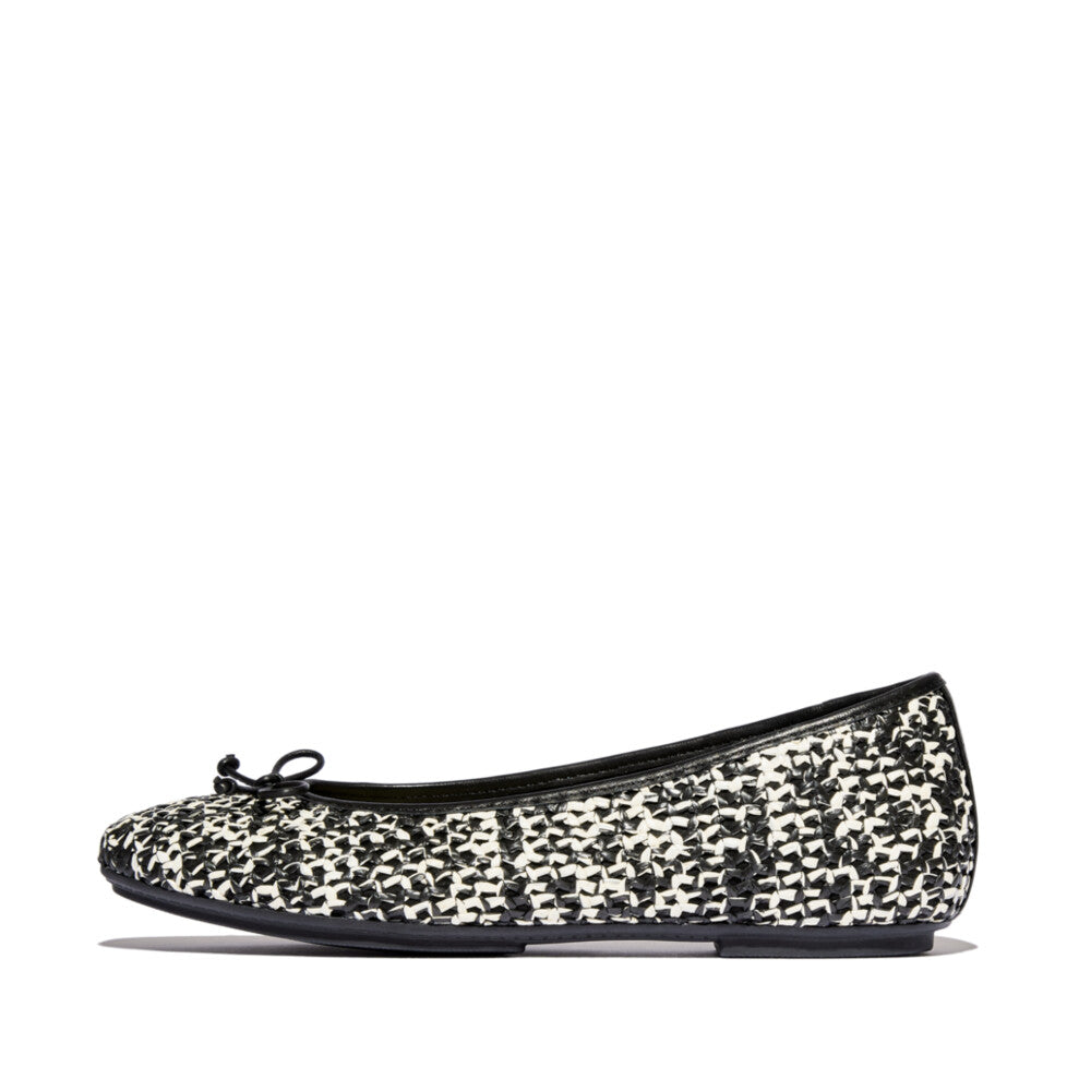 FitFlop - Delicato Bow Woven Ballet Flats