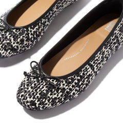 FitFlop - Delicato Bow Woven Ballet Flats