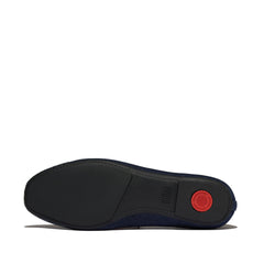 FitFlop - Delicato Crystal Cap-Toe Denim Ballerinas