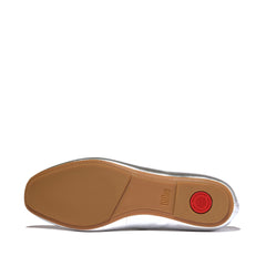 FitFlop - Delicato Pearls-and-Crystal Leather Ballet Flats