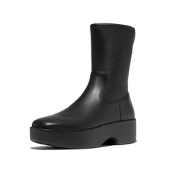 FitFlop - F-Luma Stretch-Leather Demi-Wedge Mid-Calf Boots