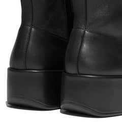 FitFlop - F-Luma Stretch-Leather Demi-Wedge Mid-Calf Boots