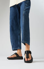 FitFlop - F-Mode Adjustable Padded-Leather Flatform Toe-Sandals