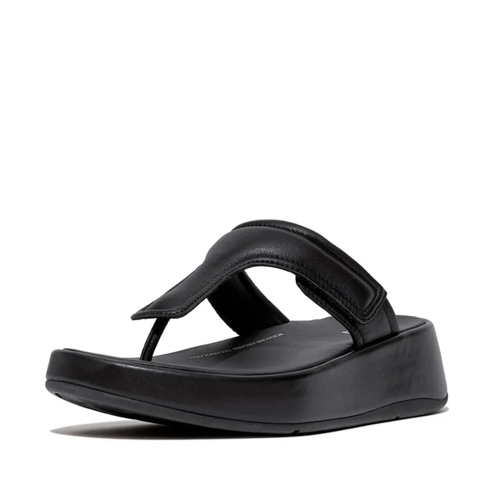 FitFlop F-Mode Adjustable Padded-Leather Flatform – Shoetopia