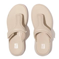 FitFlop - F-Mode Adjustable Padded-Leather Flatform Toe-Sandals