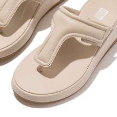 FitFlop - F-Mode Adjustable Padded-Leather Flatform Toe-Sandals
