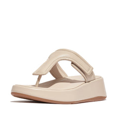 FitFlop - F-Mode Adjustable Padded-Leather Flatform Toe-Sandals