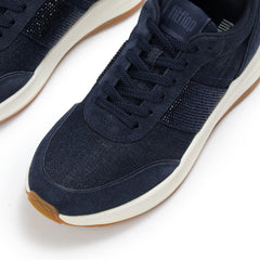FitFlop FitFlop F-MODE Flow Crystal Denim/Suede Sneakers SNEAKER