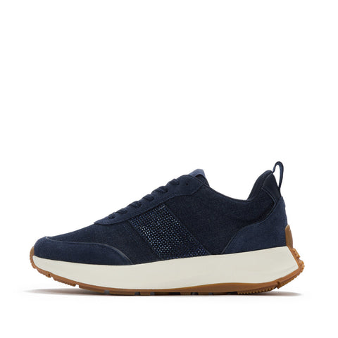 F-MODE Flow Crystal Denim/Suede Sneakers
