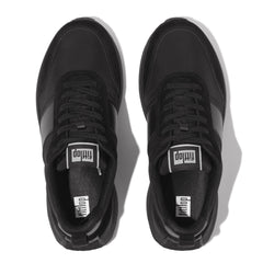 FitFlop - F-Mode Flow Fabric/Suede/Leather Flatform Trainers