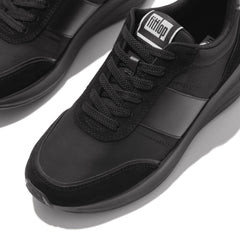FitFlop - F-Mode Flow Fabric/Suede/Leather Flatform Trainers