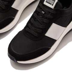 FitFlop - F-Mode Flow Fabric/Suede/Leather Flatform Trainers