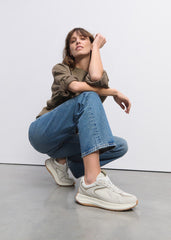 FitFlop FitFlop F-Mode Flow Suede/Mesh Flatform Trainers Sneaker