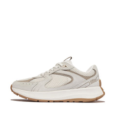 FitFlop FitFlop F-Mode Flow Suede/Mesh Flatform Trainers Sneaker Urban White UK 4