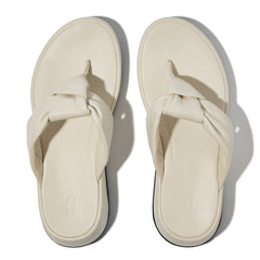 FitFlop - F-Mode Knot Soft-Leather Flatform Toe-Post Sandals
