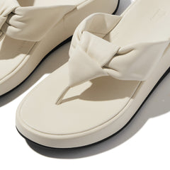 FitFlop - F-Mode Knot Soft-Leather Flatform Toe-Post Sandals
