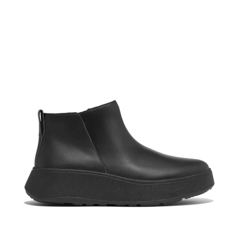 FitFlop - F-Mode Leather Flatform Zip Ankle Boots