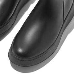 FitFlop - F-Mode Leather Flatform Zip Ankle Boots