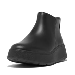 FitFlop - F-Mode Leather Flatform Zip Ankle Boots