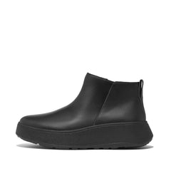FitFlop - F-Mode Leather Flatform Zip Ankle Boots