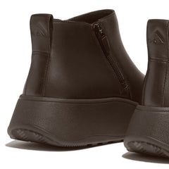 FitFlop - F-Mode Leather Flatform Zip Ankle Boots