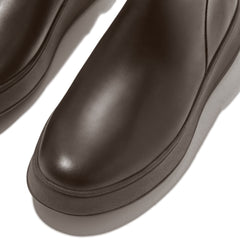 FitFlop - F-Mode Leather Flatform Zip Ankle Boots