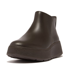 FitFlop - F-Mode Leather Flatform Zip Ankle Boots