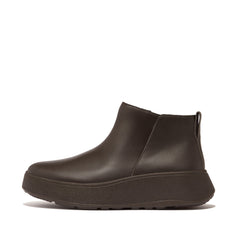 FitFlop - F-Mode Leather Flatform Zip Ankle Boots