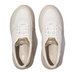 FitFlop - F-Mode Leather/Suede/Metallic Flatform Sneakers