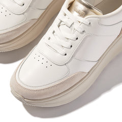 FitFlop - F-Mode Leather/Suede/Metallic Flatform Sneakers