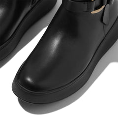 FitFlop - F-Mode Square-Ring Leather Ankle Boots