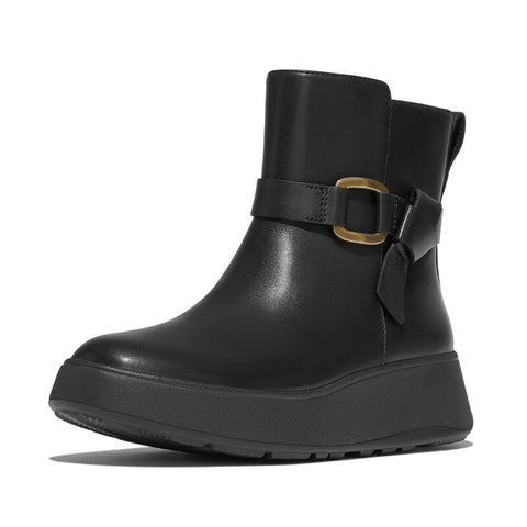 FitFlop - F-Mode Square-Ring Leather Ankle Boots